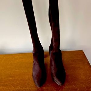 Nine West Rich Brown Suede Knee High Boot